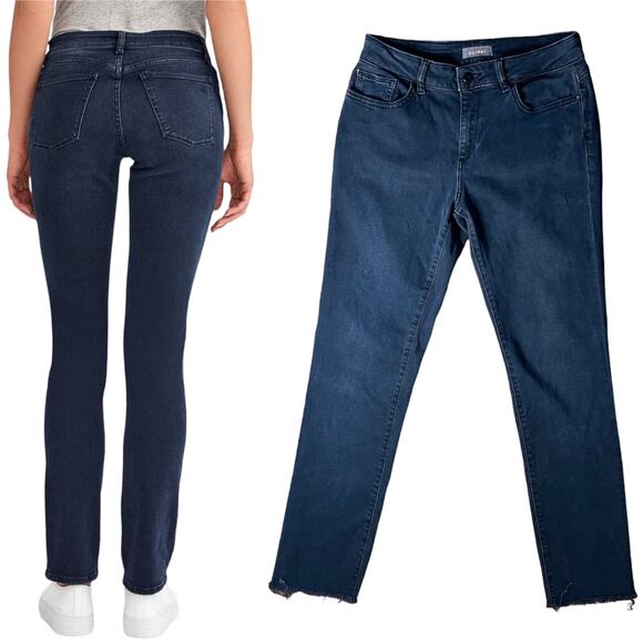 DL1961 Coco MidRise Curvy Jeans Vance Straight Legs Gray Stone Black Denim 27 - Picture 2 of 9